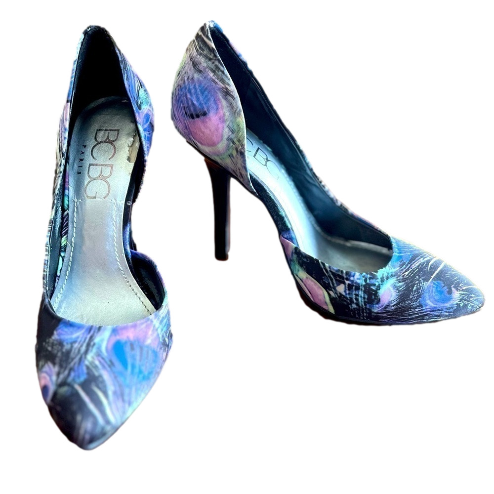 BCBG Peacock heels